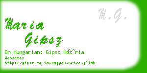 maria gipsz business card